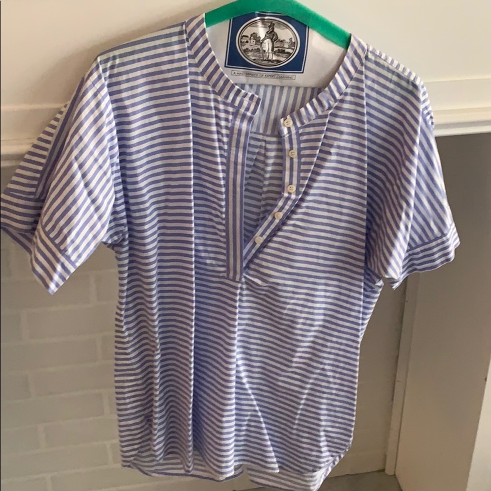 JCrew Blue & White Blouse • Size M